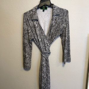 C Wonder Wrap Dress - Python Print